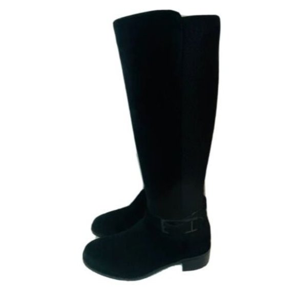 Aquatalia Shoes - Aquatalia Giada Suede Weatherproof Tall Knee High Riding Boots Black Size 7